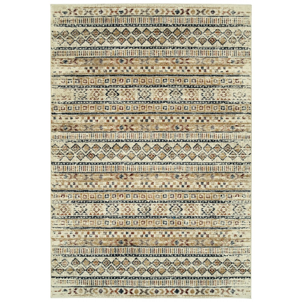 Kaleen Memphis Sand Navy Runner 2' x 7'8"