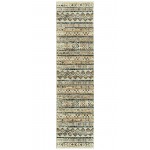 Kaleen Memphis Sand Navy Runner 2' x 7'8"