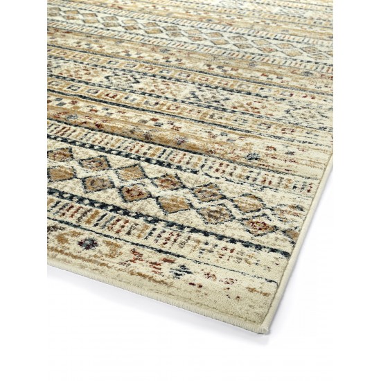 Kaleen Memphis Sand Navy Area Rug 3'11" x 5'7"