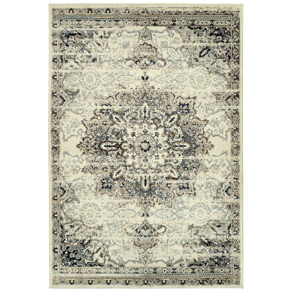 Kaleen Memphis Light Ivory Area Rug 3'11" x 5'7"