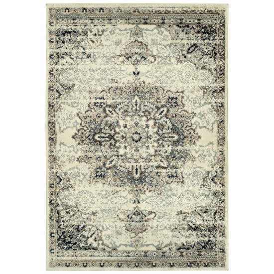 Kaleen Memphis Light Ivory Area Rug 5'3" x 7'6"