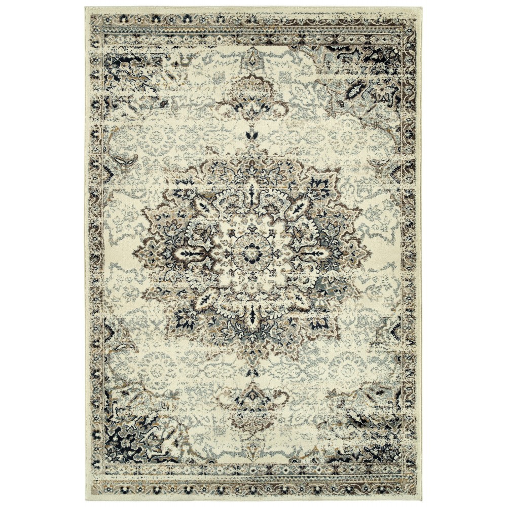 Kaleen Memphis Light Ivory Area Rug 5'3" x 7'6"