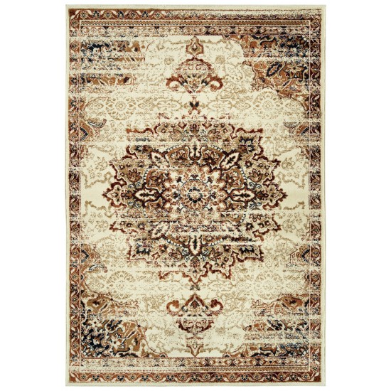 Kaleen Memphis Light Cream Area Rug 5'3" x 7'6"