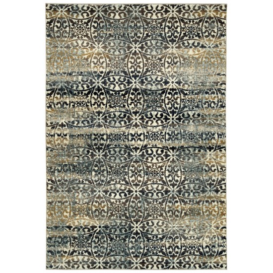 Kaleen Memphis Multi Chocolate Area Rug 3'11" x 5'7"