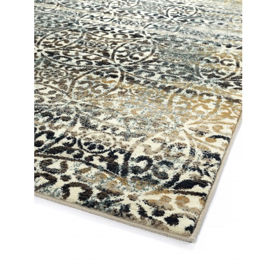 Kaleen Memphis Multi Chocolate Area Rug 3'11" x 5'7"