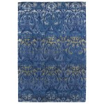 Kaleen Mercery Collection Dark Azure Throw Rug 2' x 3'