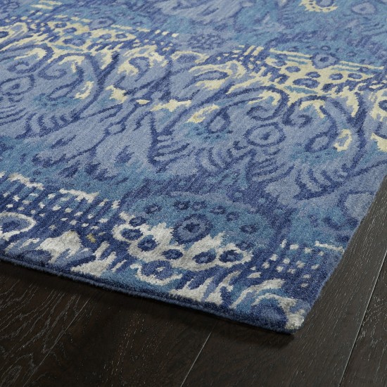 Kaleen Mercery Collection Dark Azure Throw Rug 2' x 3'