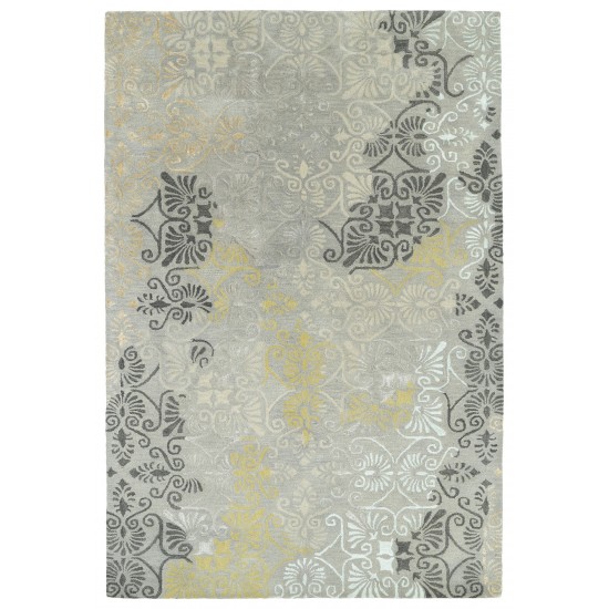 Kaleen Mercery Collection Gray DarkGray Throw Rug 2' x 3'