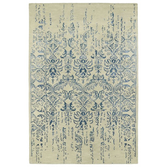 Kaleen Mercery Collection Light Blue Throw Rug 2' x 3'