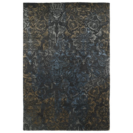 Kaleen Mercery Collection Dark Charcoal Throw Rug 2' x 3'