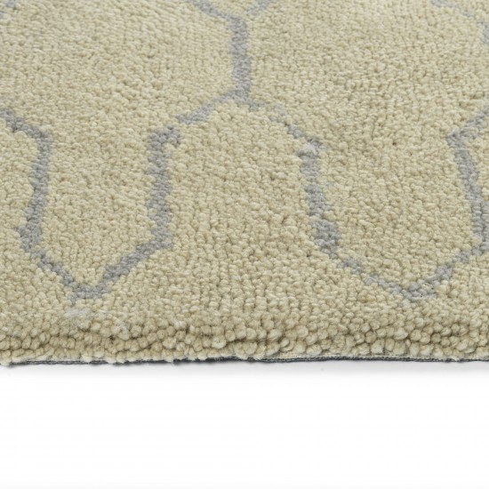 Kaleen Micha Collection Ivory Silver Area Rug 3'6" x 5'6"