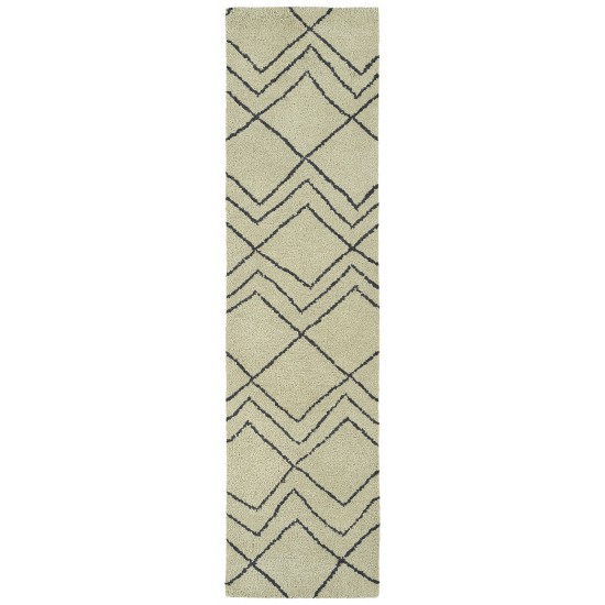 Kaleen Micha Collection Ivory Graphite Runner 2' x 8'