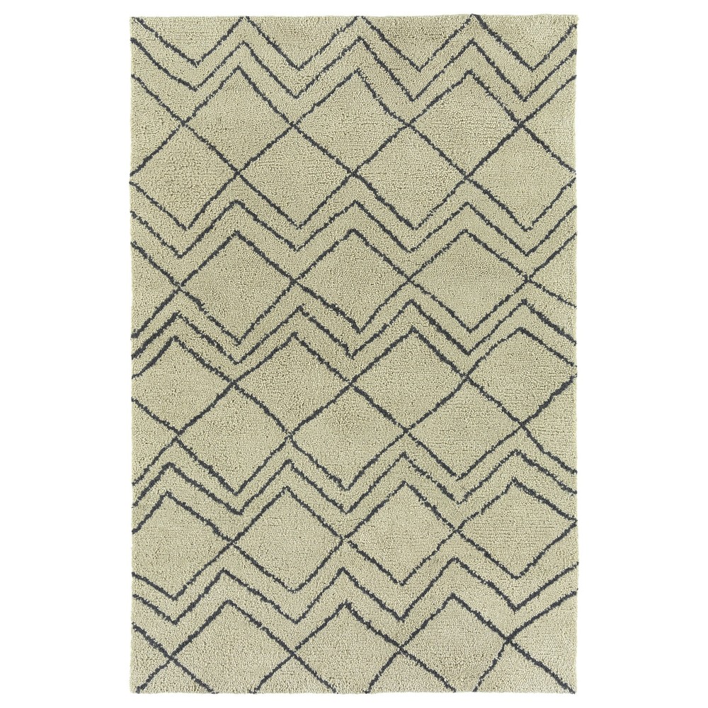 Kaleen Micha Collection Ivory Graphite Area Rug 3'6" x 5'6"