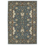 Kaleen Middleton Collection Teal Beige Throw Rug 2' x 3'