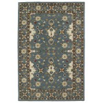 Kaleen Middleton Collection Teal Beige Throw Rug 3' x 5'