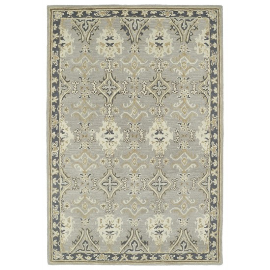 Kaleen Middleton Collection Light Grey Throw Rug 2' x 3'