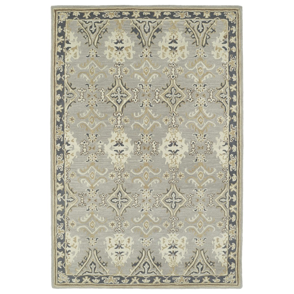 Kaleen Middleton Collection Light Grey Throw Rug 2' x 3'