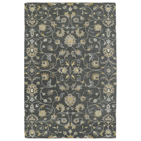 Kaleen Middleton Collection Light Graphite Throw Rug 2' x 3'