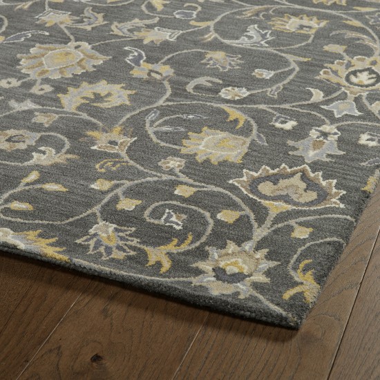 Kaleen Middleton Collection Light Graphite Throw Rug 2' x 3'