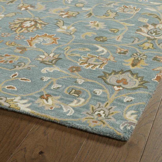 Kaleen Middleton Collection Light Turquoise Throw Rug 2' x 3'