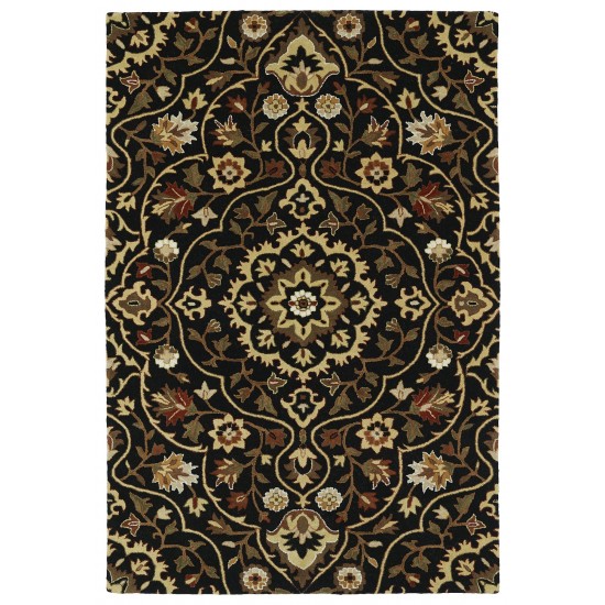 Kaleen Middleton Collection Black Throw Rug 2' x 3'