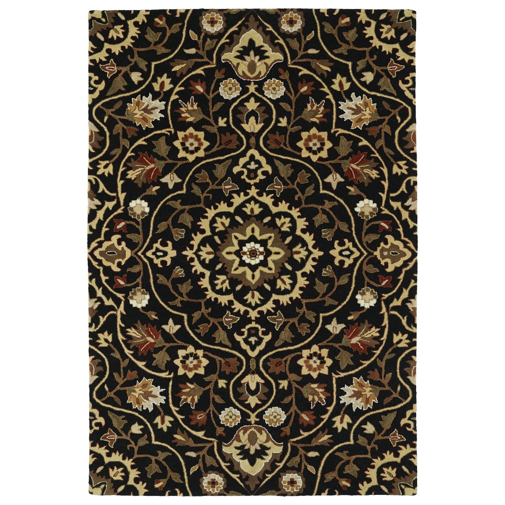 Kaleen Middleton Collection Black Throw Rug 2' x 3'