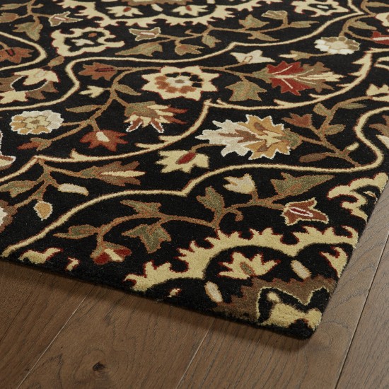 Kaleen Middleton Collection Black Throw Rug 3' x 5'