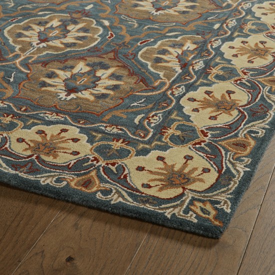 Kaleen Middleton Collection Teal Taupe Area Rug 5' x 7'9"