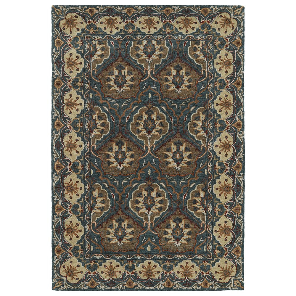 Kaleen Middleton Collection Teal Taupe Area Rug 8' x 10'