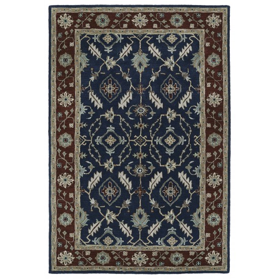 Kaleen Middleton Collection Dark Navy Throw Rug 2' x 3'