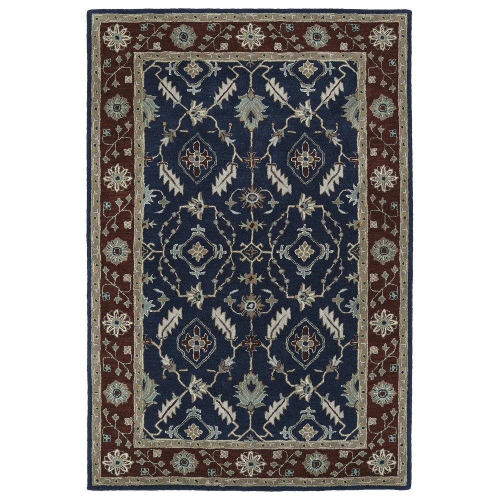Kaleen Middleton Collection Dark Navy Throw Rug 2' x 3'