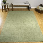 Kaleen Minkah Collection Light Olive Throw Rug 2' x 3'