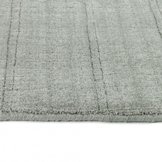 Kaleen Minkah Collection Light Silver Area Rug 7'6" x 9'