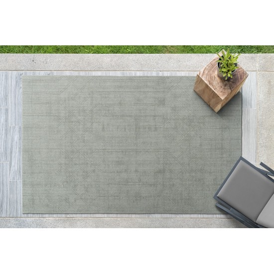Kaleen Minkah Collection Light Silver Area Rug 7'6" x 9'