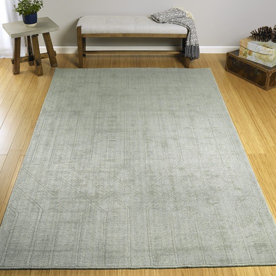 Kaleen Minkah Collection Light Silver Area Rug 7'6" x 9'