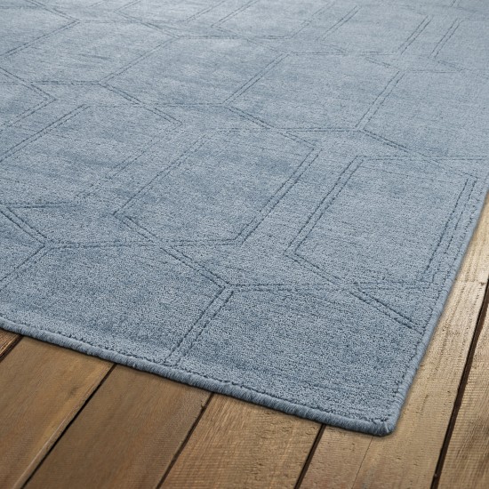 Kaleen Minkah Collection Light Blue Throw Rug 2' x 3'