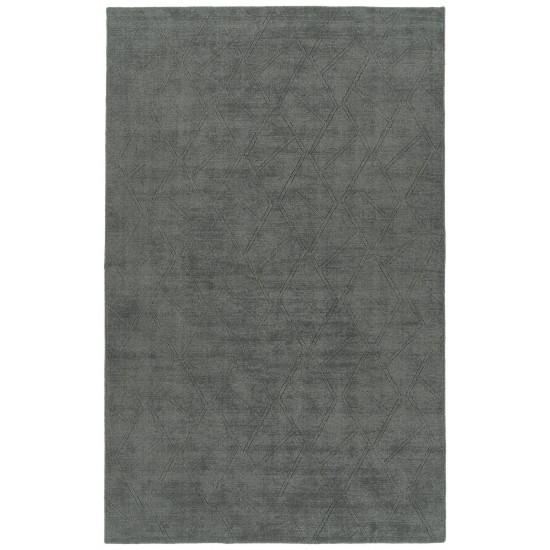 Kaleen Minkah Collection Dark Charcoal Throw Rug 2' x 3'