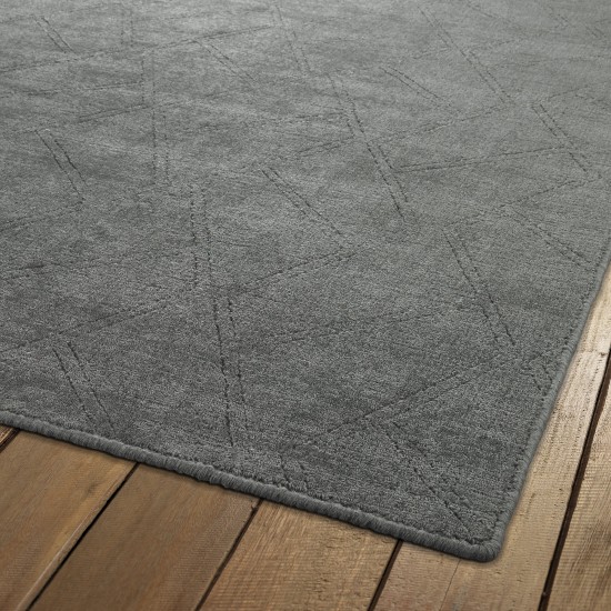 Kaleen Minkah Collection Dark Charcoal Throw Rug 2' x 3'