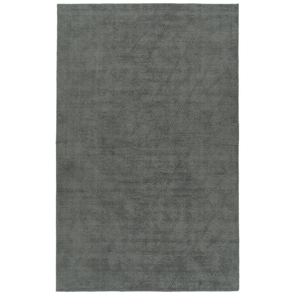 Kaleen Minkah Collection Dark Charcoal Throw Rug 3' x 5'