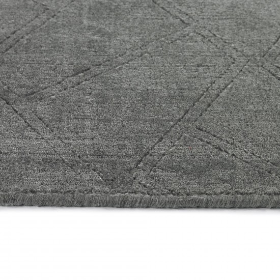 Kaleen Minkah Collection Dark Charcoal Throw Rug 3' x 5'