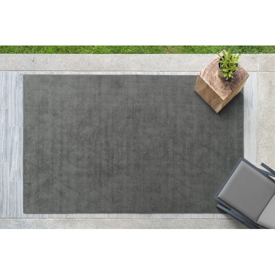 Kaleen Minkah Collection Dark Charcoal Throw Rug 3' x 5'