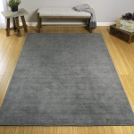 Kaleen Minkah Collection Dark Charcoal Throw Rug 3' x 5'