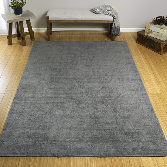 Kaleen Minkah Collection Dark Charcoal Area Rug 7'6" x 9'