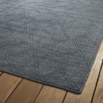 Kaleen Minkah Collection Dark Steel Throw Rug 2' x 3'