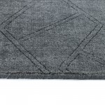 Kaleen Minkah Collection Dark Steel Throw Rug 2' x 3'