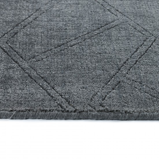 Kaleen Minkah Collection Dark Steel Throw Rug 2' x 3'