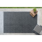 Kaleen Minkah Collection Dark Steel Throw Rug 2' x 3'