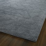 Kaleen Minkah Collection Dark Steel Throw Rug 2' x 3'