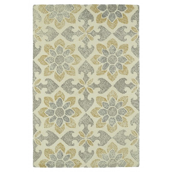 Kaleen Montage Collection MTG02-01 Ivory Throw Rug 2' x 3'