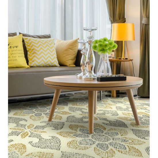 Kaleen Montage Collection MTG02-01 Ivory Area Rug 5' x 7'9"